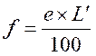 Formula for calculating f